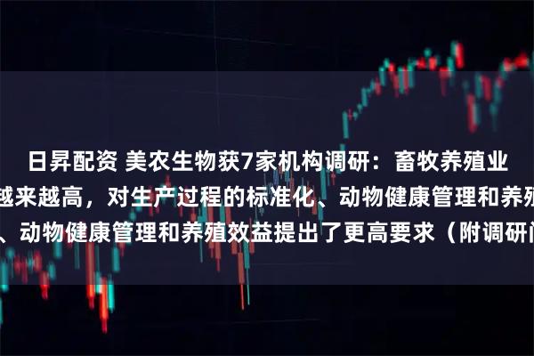 日昇配资 美农生物获7家机构调研：畜牧养殖业的规模化、集约化程度越来越高，对生产过程的标准化、动物健康管理和养殖效益提出了更高要求（附调研问答）